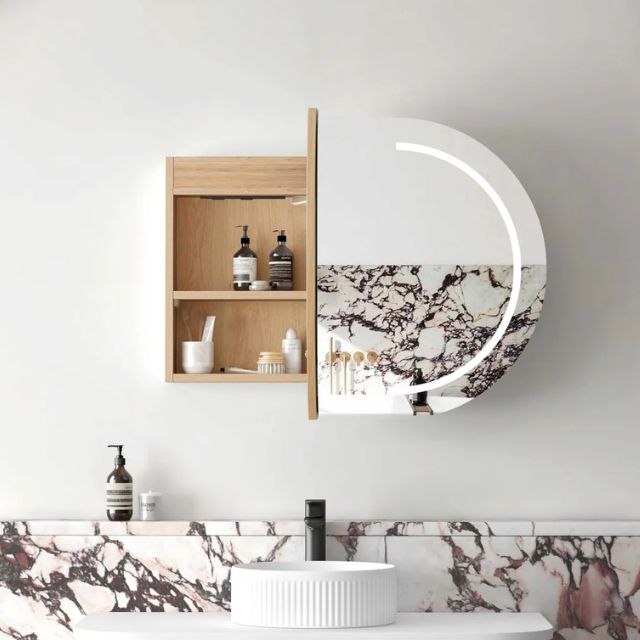 Otti Bondi 900 LED Shaving Cabinet Natural Oak