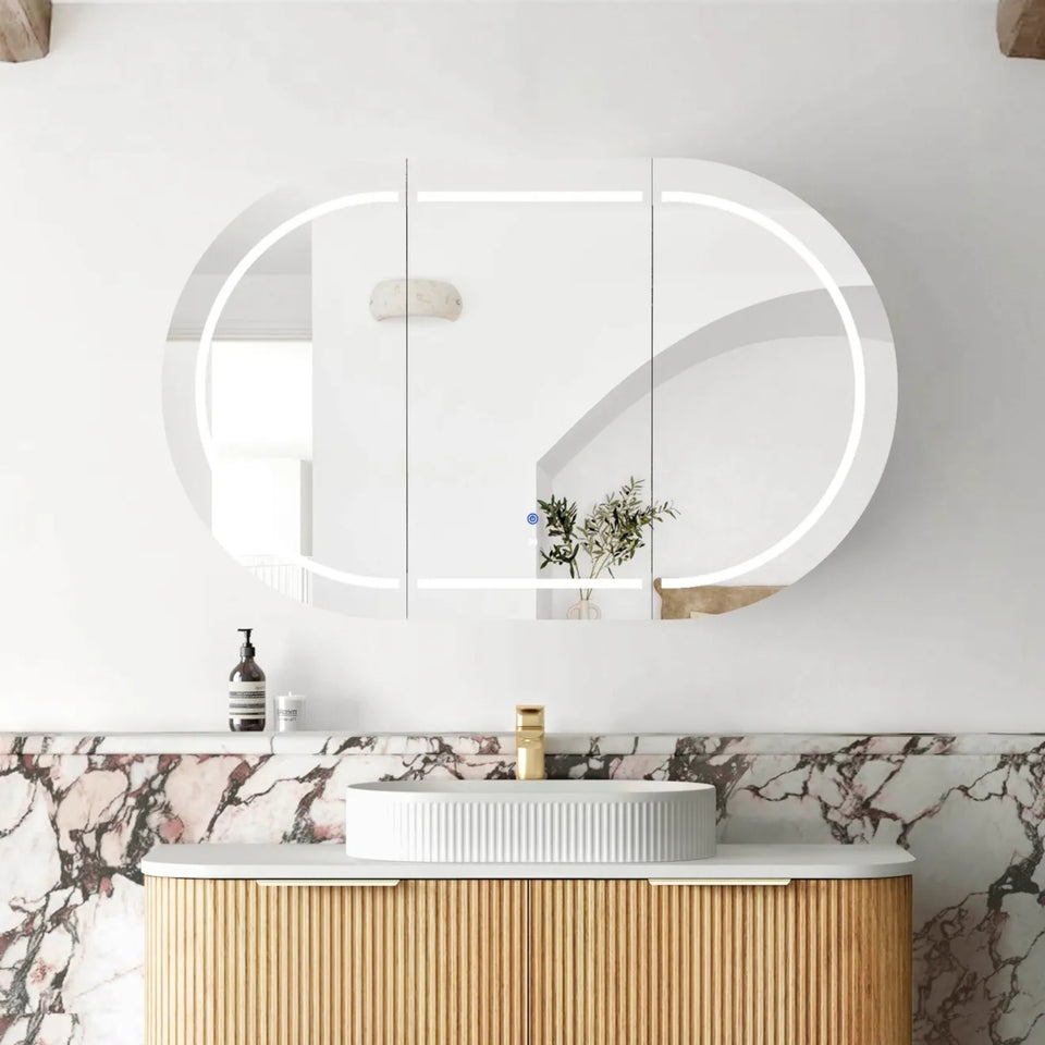 Otti Bondi LED Shaving Cabinet Premium Edition - Woodland Oak