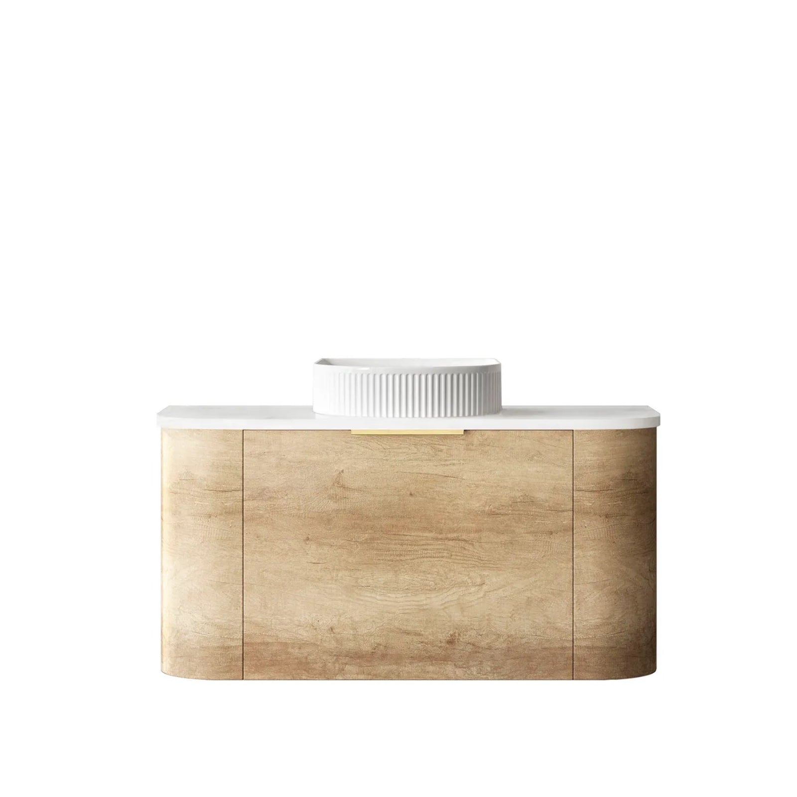 Otti Bondi Wall Hung Curve Vanity - Natural Oak BO900NST-CA-KIT - The Blue Space