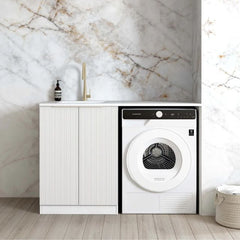 Otti Bondi White 1300mm Laundry Cabinet Set
