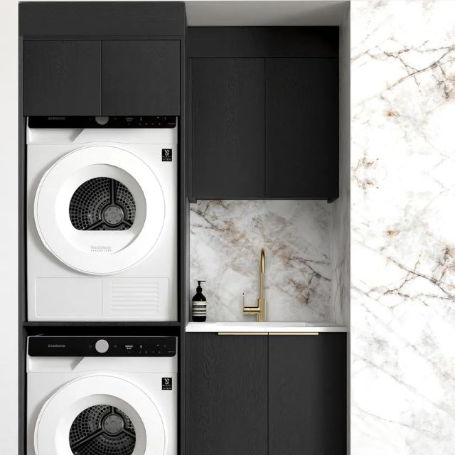 Otti Byron 1305mm Laundry Set C - Black Oak