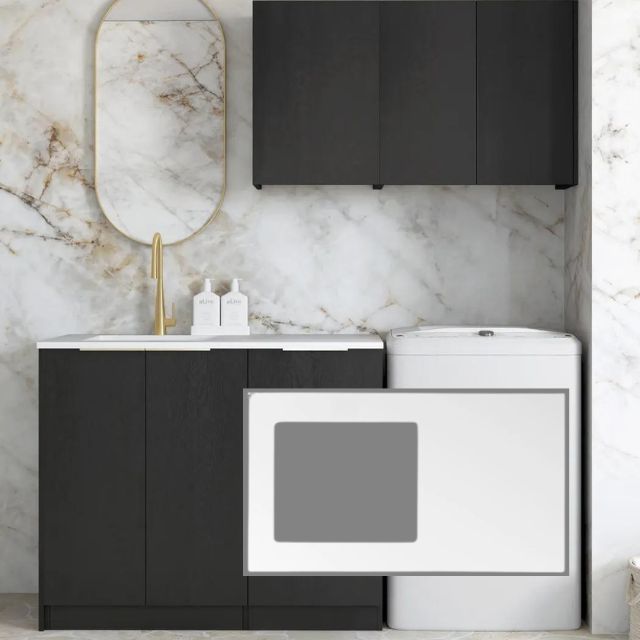Otti Byron 1715mm Laundry Set A - Black Oak