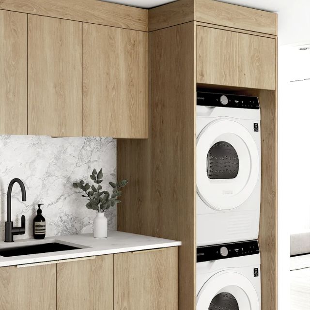 Buy Otti Byron 1715mm Laundry Set C - Natural Oak  | The Blue Space