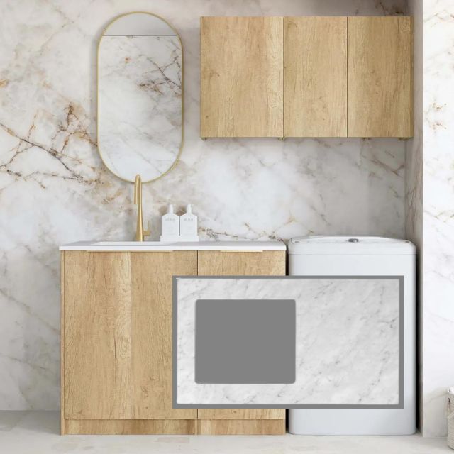 Otti Byron 1715mm Laundry Set A - Natural Oak