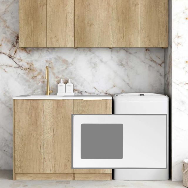Otti Byron 1715mm Laundry Set B - Natural Oak