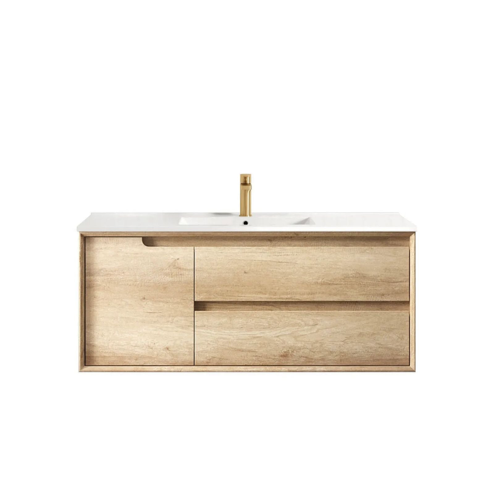 Otti Byron Wall Hung Vanity With Slimline Top BY1200NCT-KIT - The Blue Space