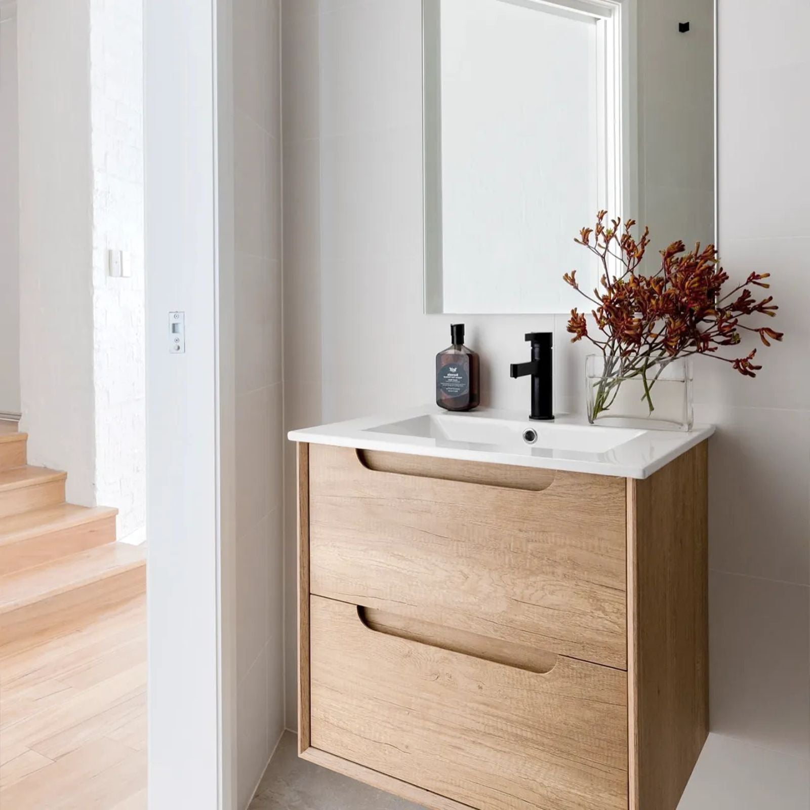 Otti Byron Wall Hung Vanity With Slimline Top BY600NCT-KIT - The Blue Space