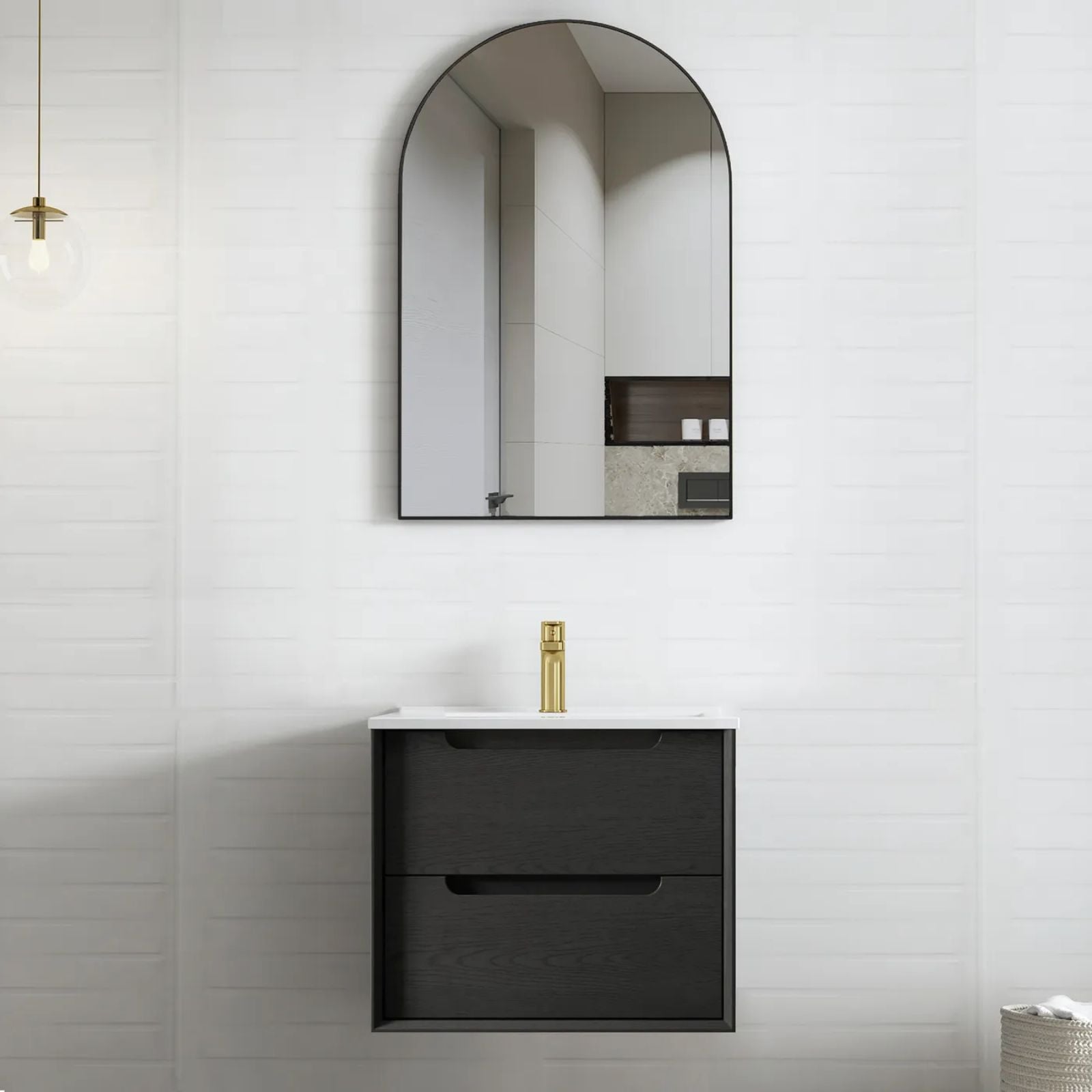 Otti Byron Wall Hung Vanity With Slimline Top BY600BCT-KIT - The Blue Space