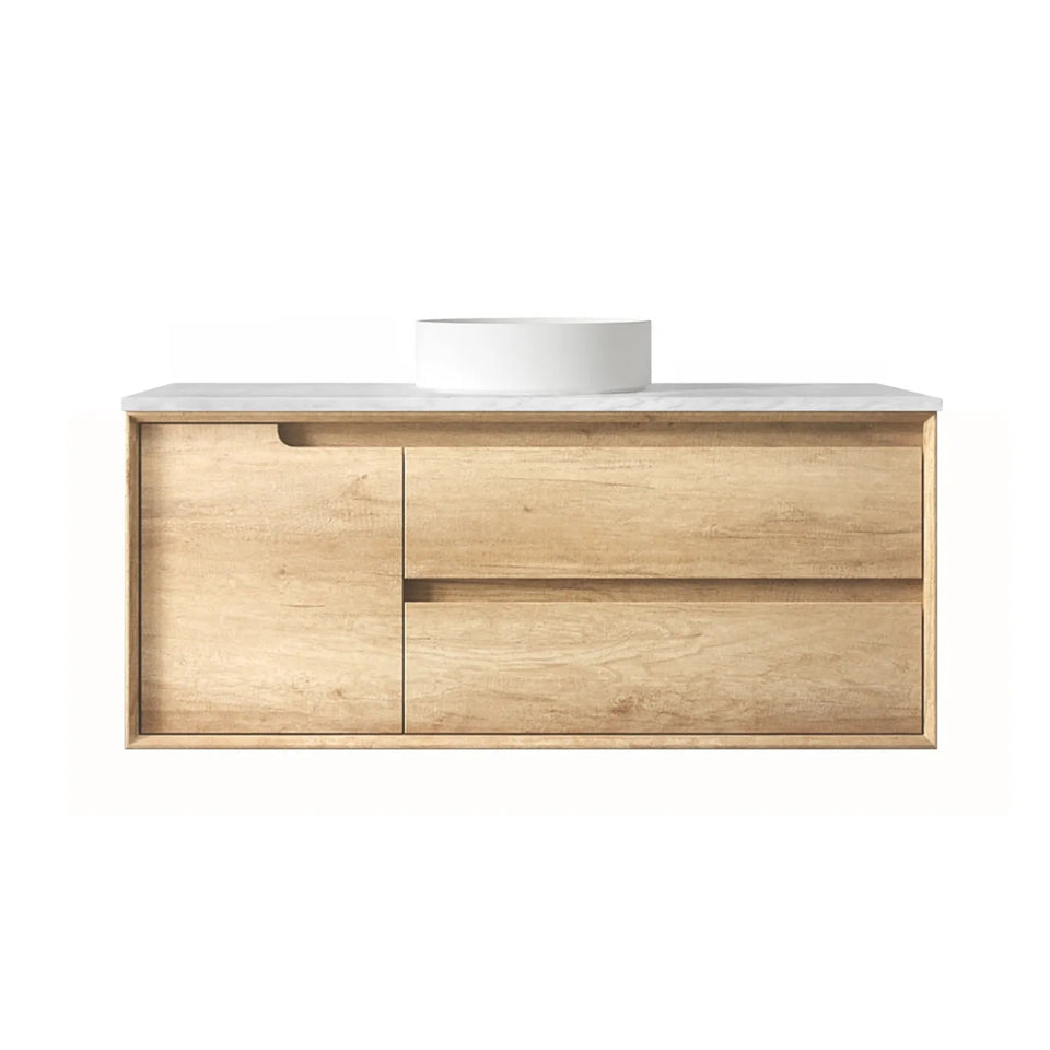 Otti Byron Wall Hung Vanity With Stone Top for Above Counter Basin