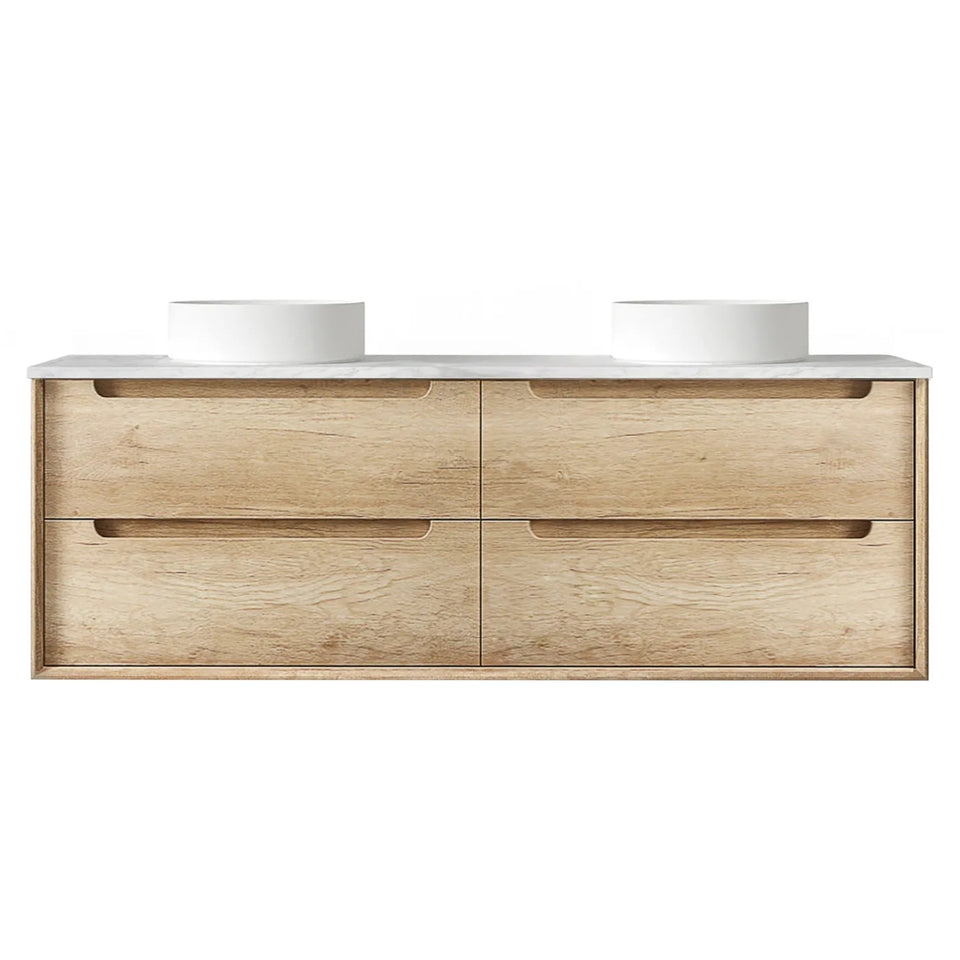 Otti Byron Wall Hung Vanity With Stone Top for Above Counter Basin