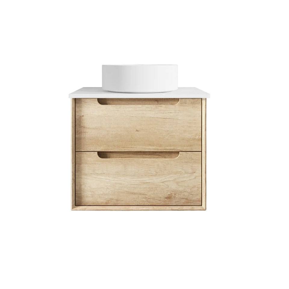 Otti Byron Wall Hung Vanity With Stone Top for Above Counter Basin