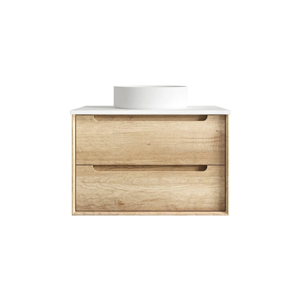 Otti Byron Wall Hung Vanity With Stone Top for Above Counter Basin