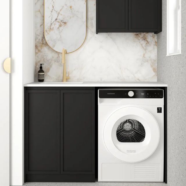 Otti Hampshire 1305mm Laundry Set A - Black  | The Blue Space