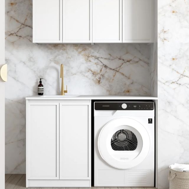 Otti Hampshire 1305mm Laundry Set B - White  | The Blue Space