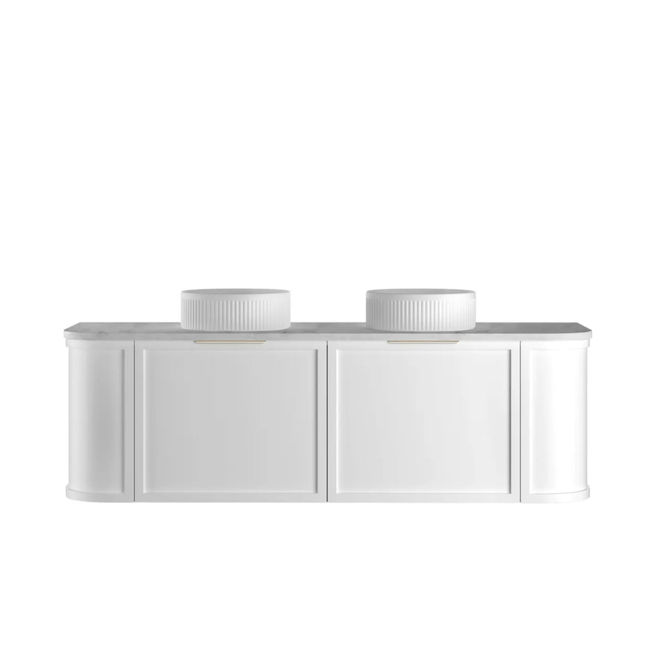 Otti Hampshire Wall Hung Curve Vanity - White