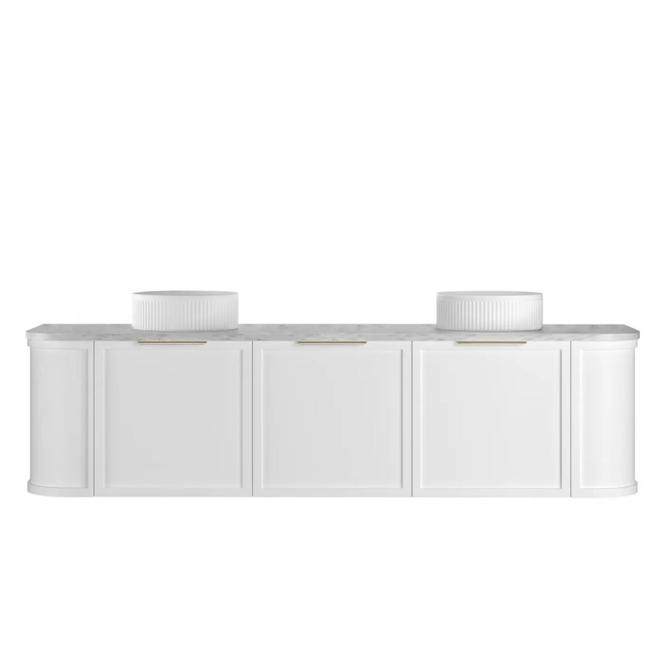 Otti Hampshire Wall Hung Curve Vanity - White