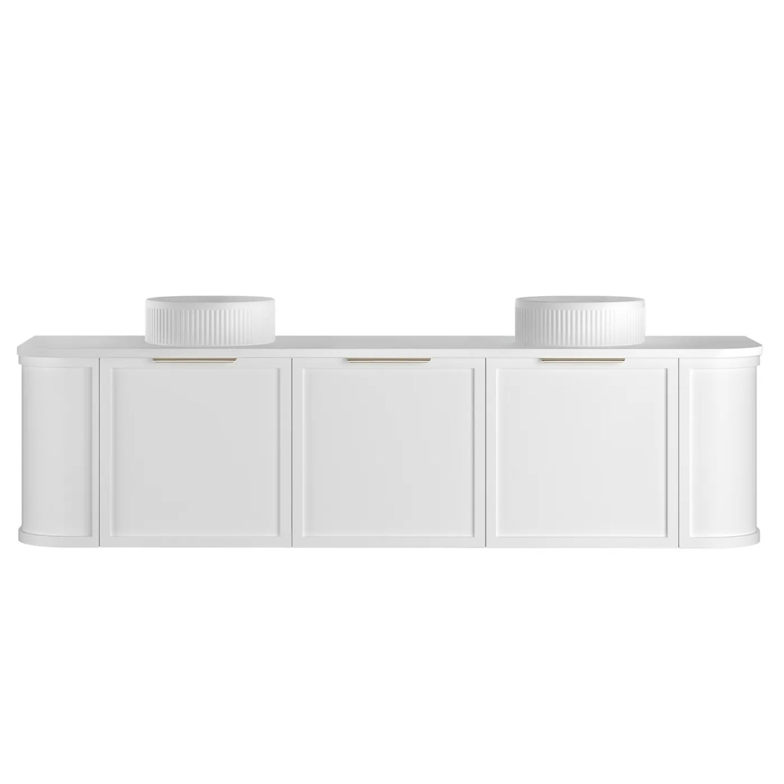 Otti Hampshire Wall Hung Curve Vanity - White BOH1800WST-PW-KIT - The Blue Space