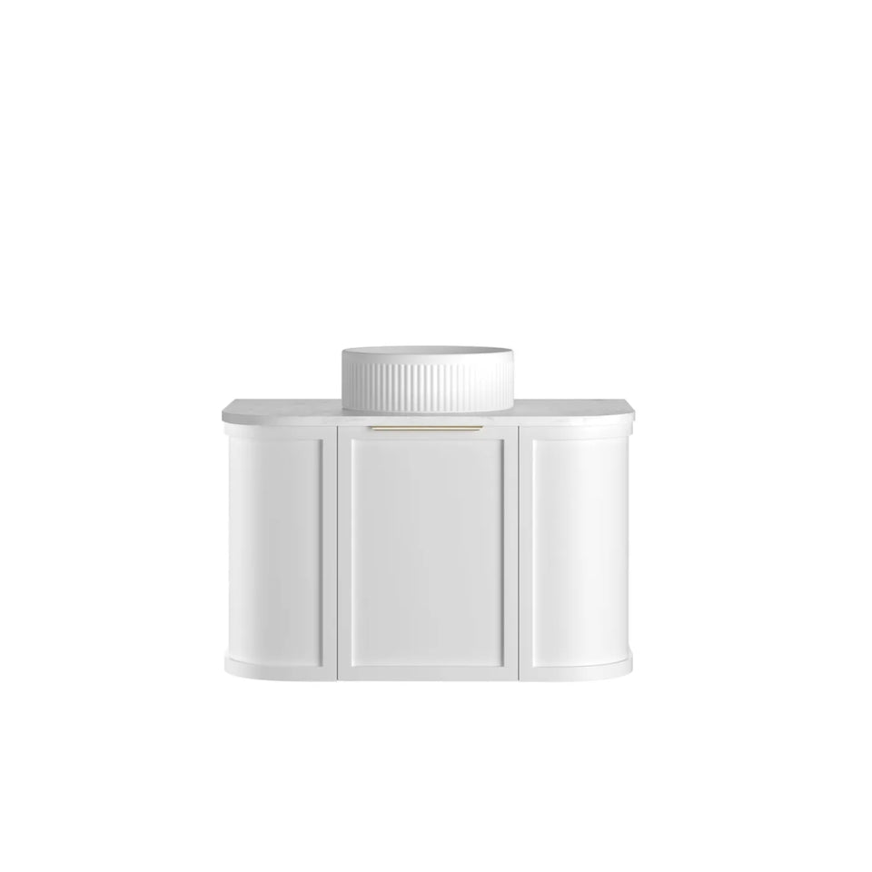 Otti Hampshire Wall Hung Curve Vanity - White