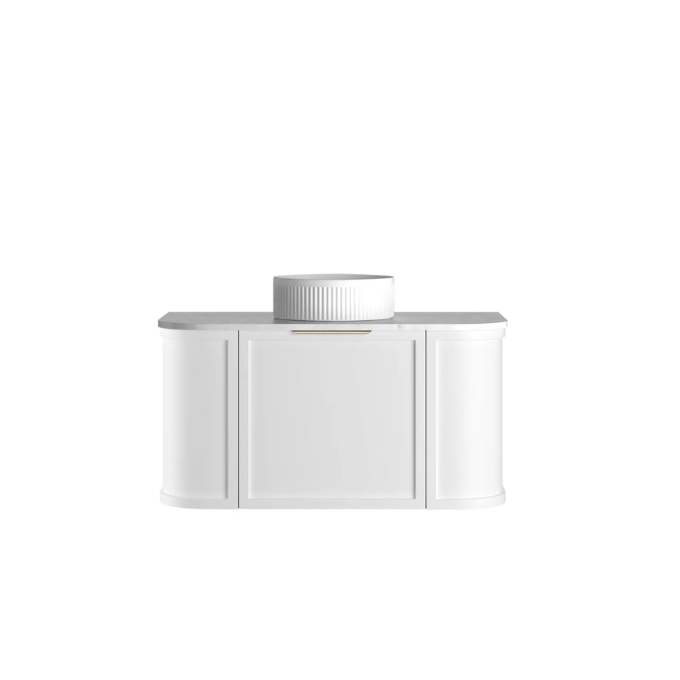 Otti Hampshire Wall Hung Curve Vanity - White