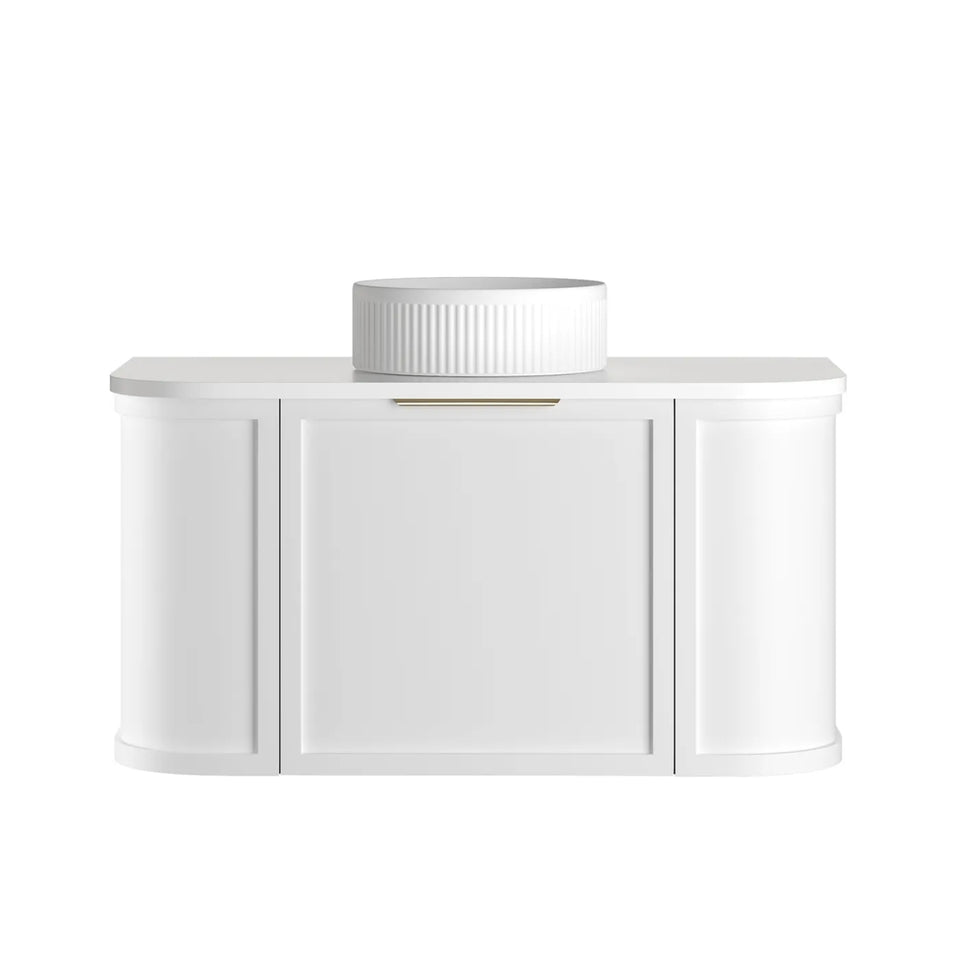 Otti Hampshire Wall Hung Curve Vanity - White