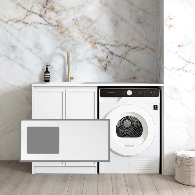 Otti Hampshire White 1300mm Laundry Cabinet Set
