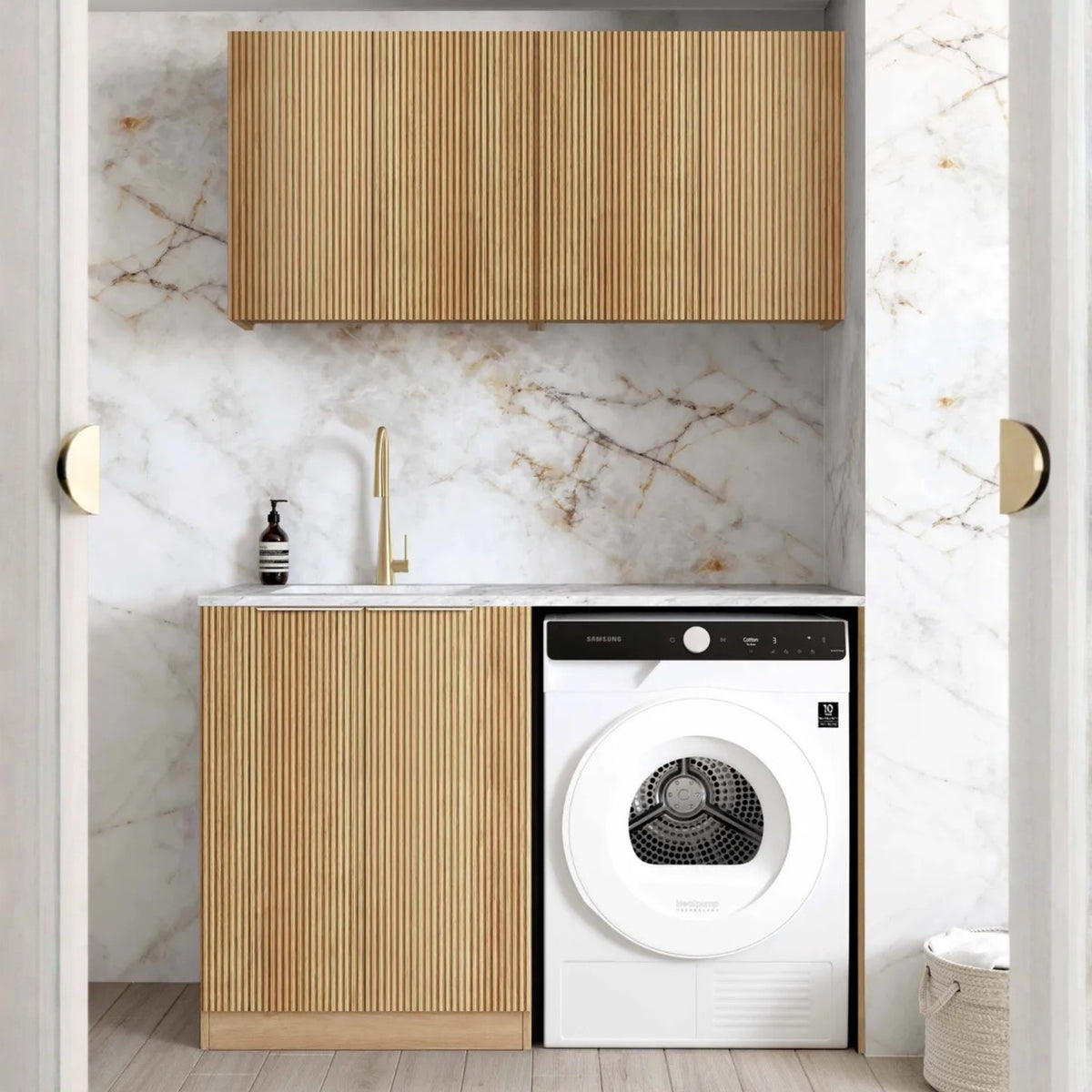 Otti Havana 1305mm Fluted Laundry Set B - Woodland Oak LA-1305B-HAWL-NCA - The Blue Space
