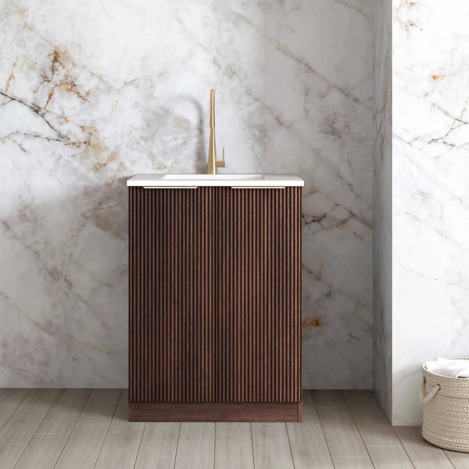 Otti Havana 650mm Fluted Mini Laundry - Sable Walnut