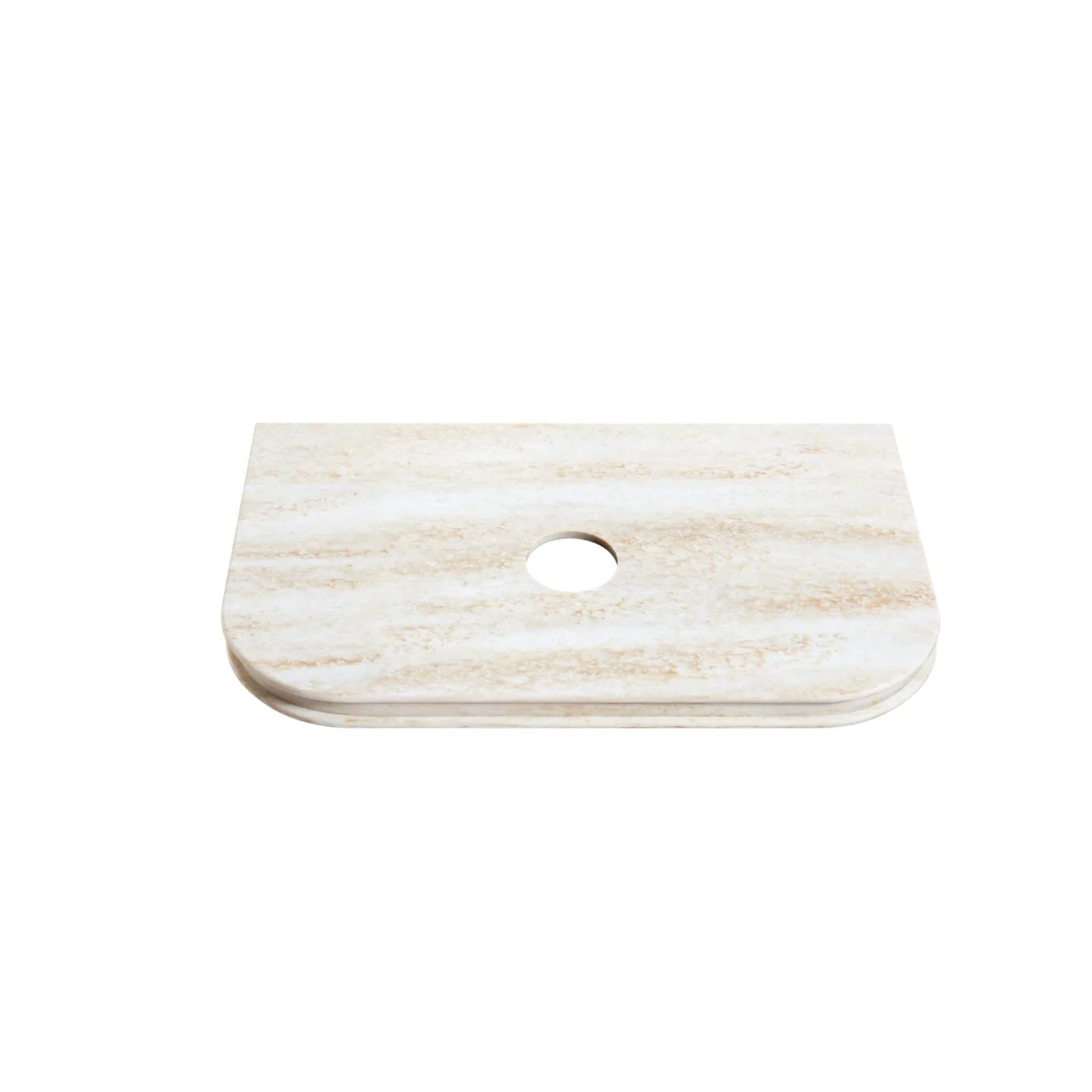 Angle Otti Havana Fluted Curved Sable Walnut Wall Hung Vanity with Stone Top HA750SWST-SD - The Blue Space