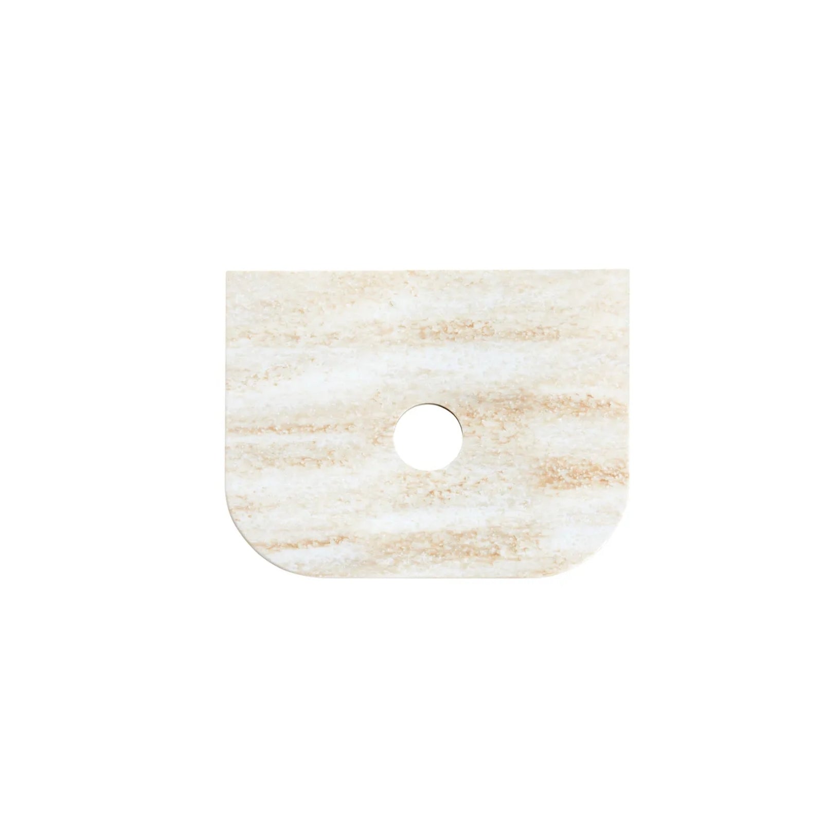 Top View Otti Havana Fluted Curved Sable Walnut Wall Hung Vanity with Stone Top HA600SWST-SD - The Blue Space