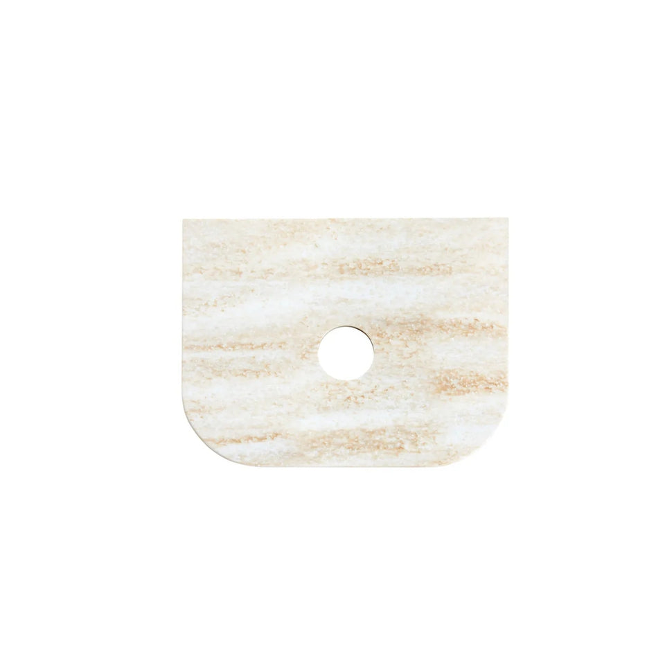 Otti Havana Fluted Curved Wall Hung Vanity with Stone Top - Sable Walnut