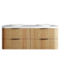 Otti Havana Fluted Curved Wall Hung Vanity with Moulded Top - Woodland Oak HAW1500LMT-RB - The Blue Space