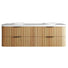 Otti Havana Fluted Curved Wall Hung Vanity with Moulded Top - Woodland Oak HAW1800LMT-RB - The Blue Space