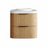 Otti Havana Fluted Curved Wall Hung Vanity with Moulded Top - Woodland Oak HAW600LMT-RB - The Blue Space