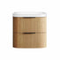 Otti Havana Fluted Curved Wall Hung Vanity with Moulded Top - Woodland Oak HAW600LMT-SB - The Blue Space