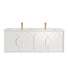 Otti Laguna Mk II Matte White Wall Hung Vanity with Ceramic Top - 1500mm Double Basin LGM1500WCT | The Blue Space