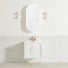 Otti Laguna Mk II Matte White Wall Hung Vanity with Ceramic Top - 600mm Single Basin LGM600WCT | The Blue Space