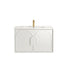 Otti Laguna Mk II Matte White Wall Hung Vanity with Ceramic Top - 900mm Single Basin LGM900WCT | The Blue Space