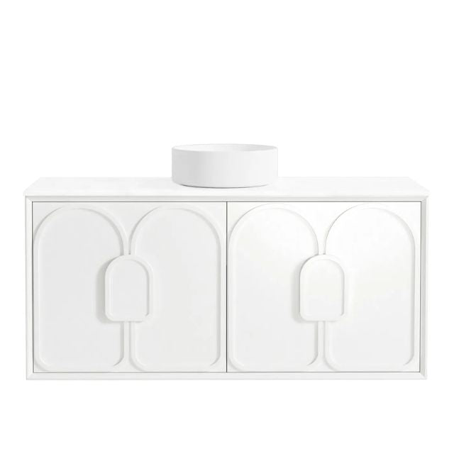 Otti Laguna Mk II Matte White Wall Hung Vanity with Matte White Top
