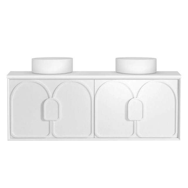 Otti Laguna Mk II Matte White Wall Hung Vanity with Matte White Top