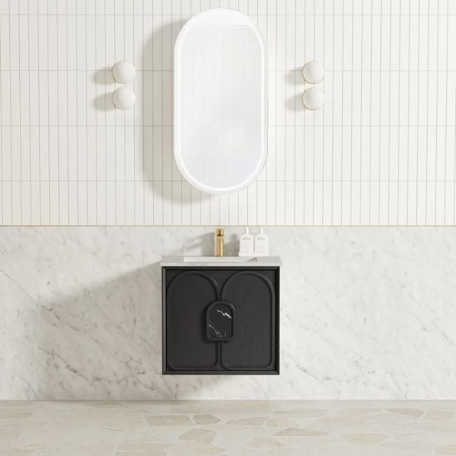 Otti Laguna Mk II Wall Hung Vanity in Black Oak with Undermount Basin