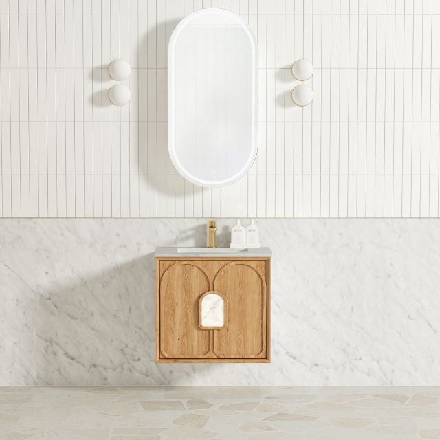 Otti Laguna Mk II Wall Hung Vanity in Woodland Oak with Undermount Basin
