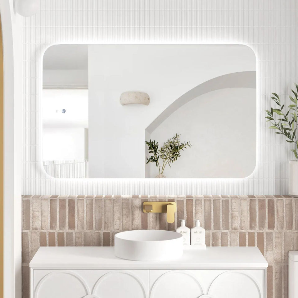 Otti LED Newport 1200mm x 750mm Frameless Backlit Tuffi Mirror