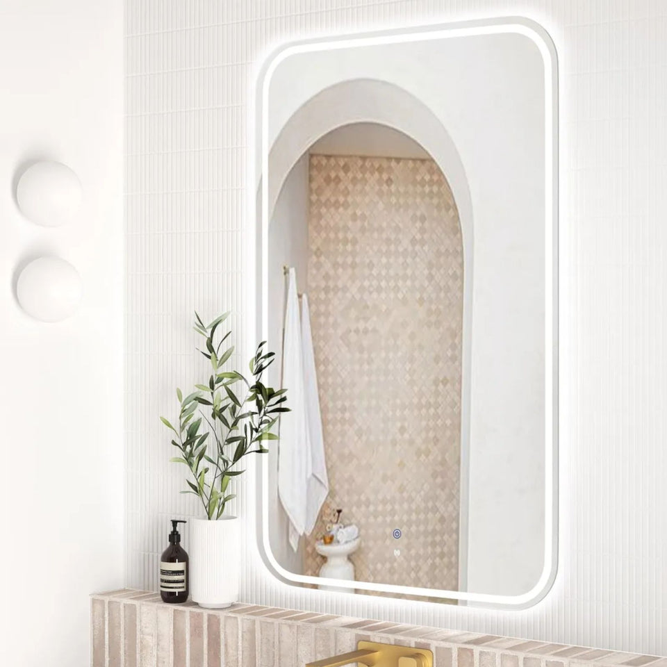Otti LED Newport 1200mm x 750mm Frameless Backlit Tuffi Mirror