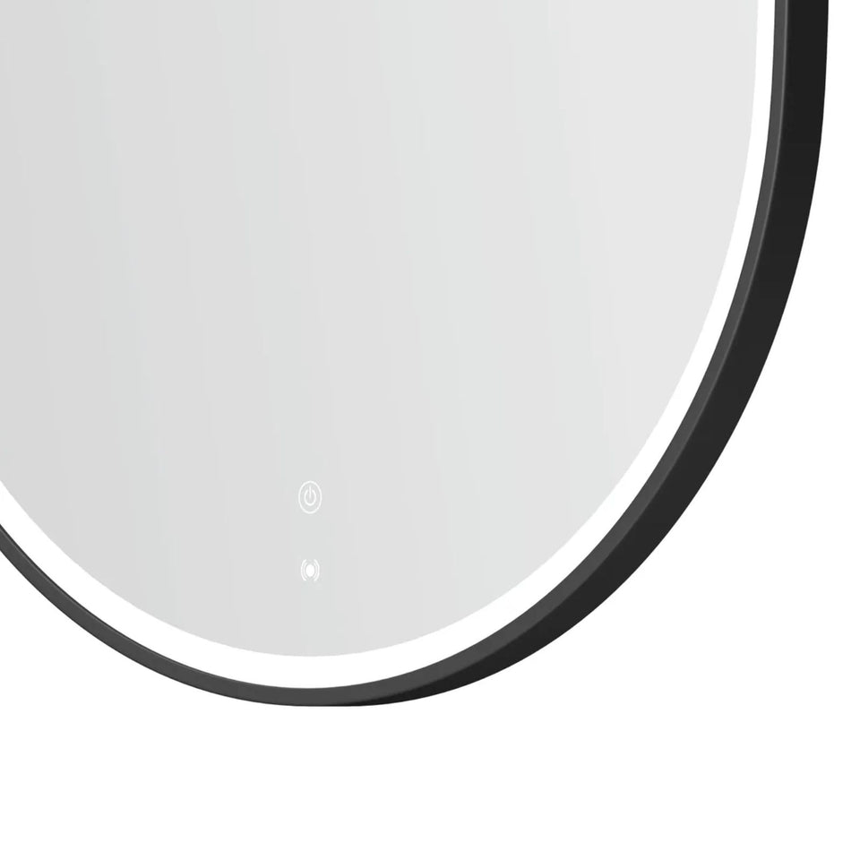Otti LED Noosa 1200mm x 750mm Metal Frame Mirror - Black