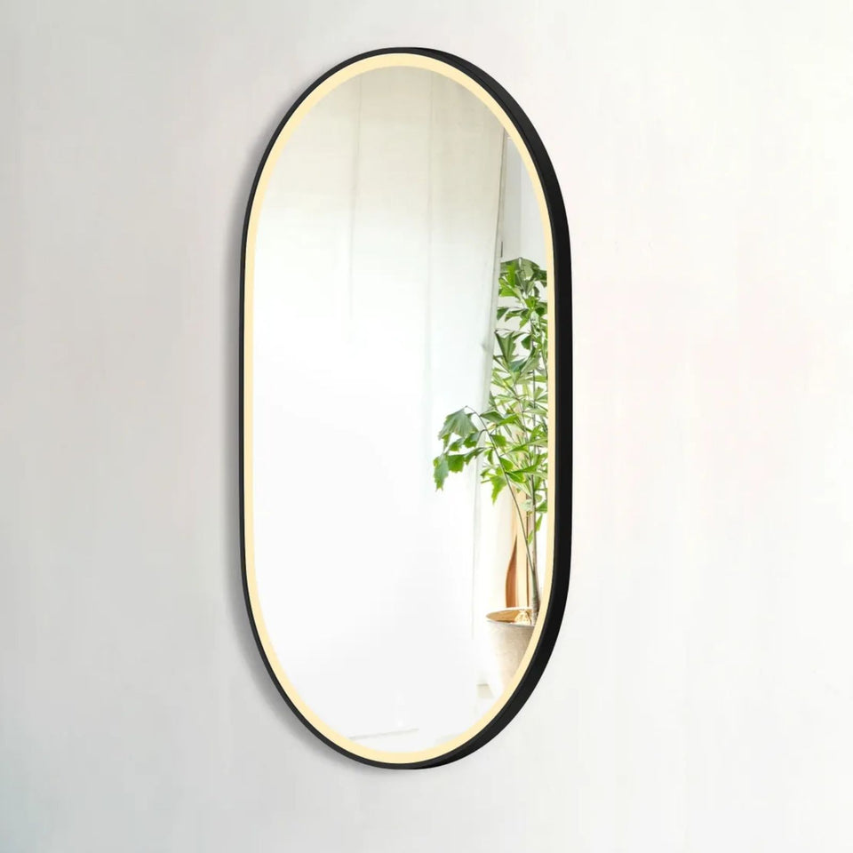 Otti LED Noosa 1200mm x 750mm Metal Frame Mirror - Black