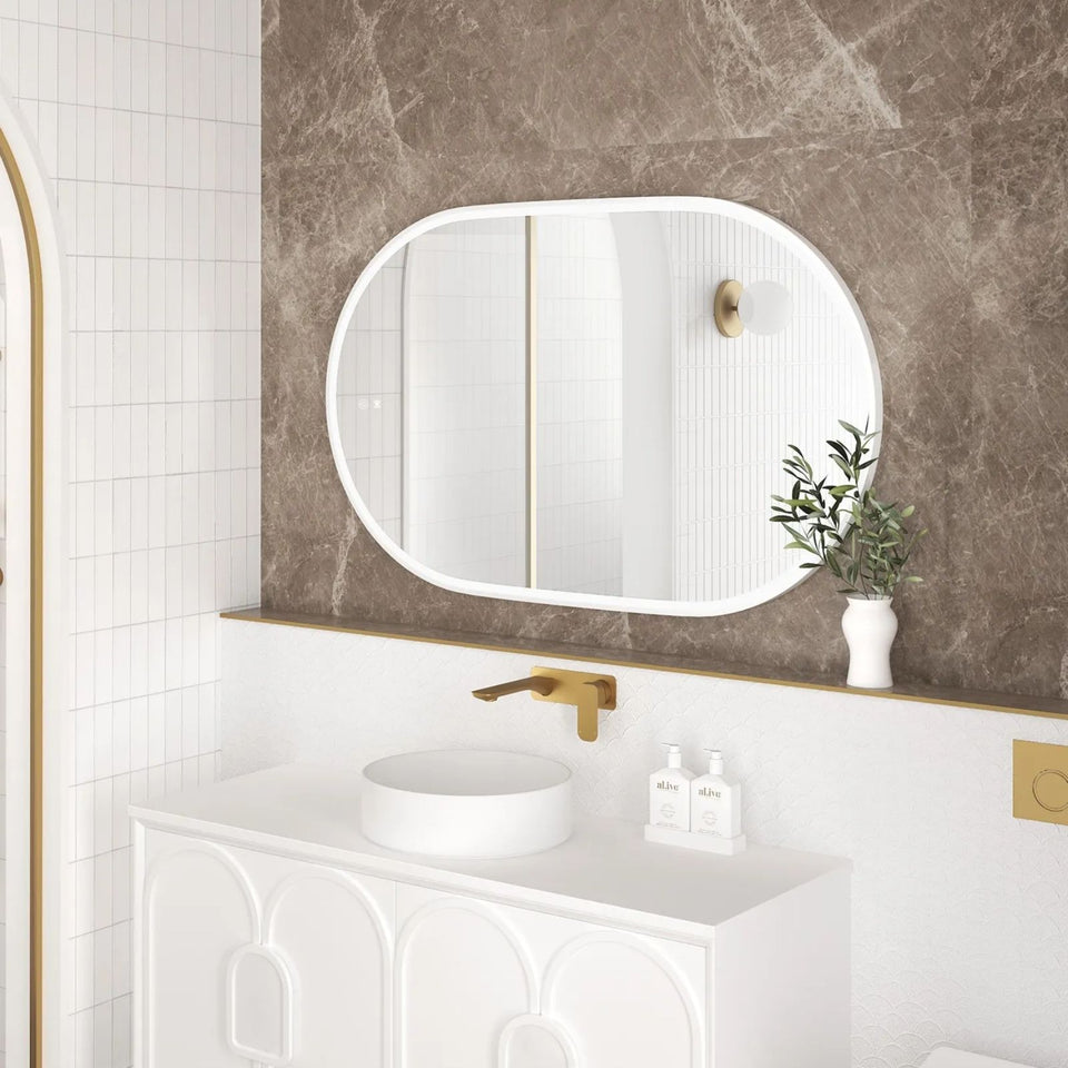 Otti LED Noosa 1200mm x 750mm Metal Frame Mirror - White