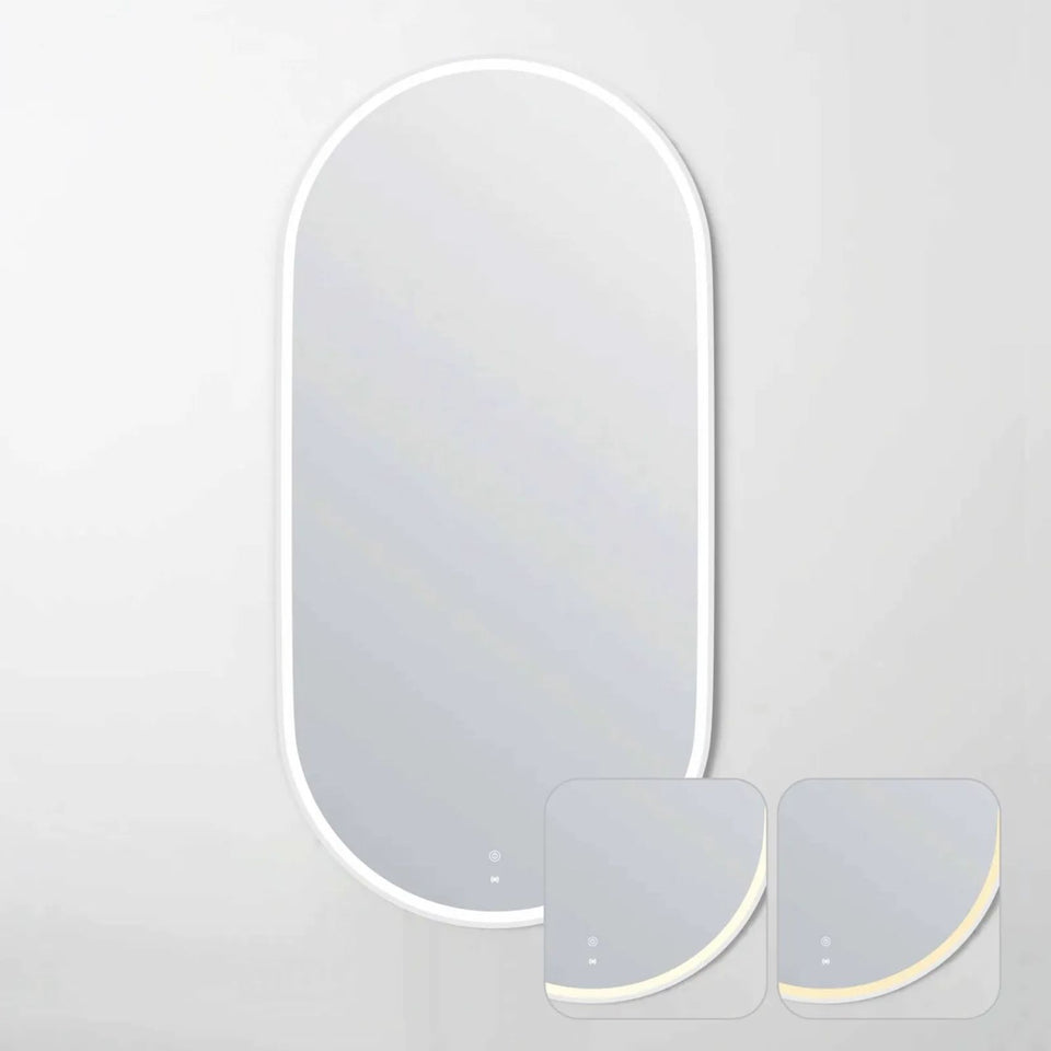Otti LED Noosa 1500mm x 750mm Metal Frame Mirror - White