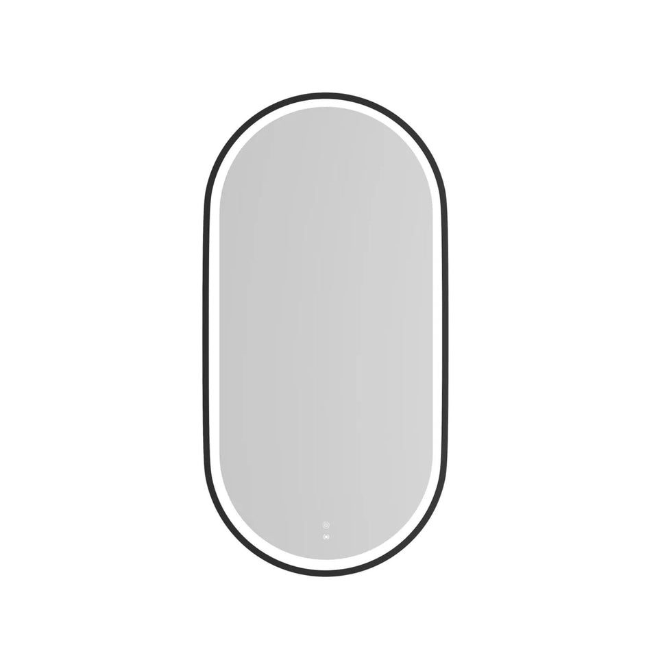 Otti LED Noosa 900mm x 450mm Metal Frame Tuffi Mirror - Black