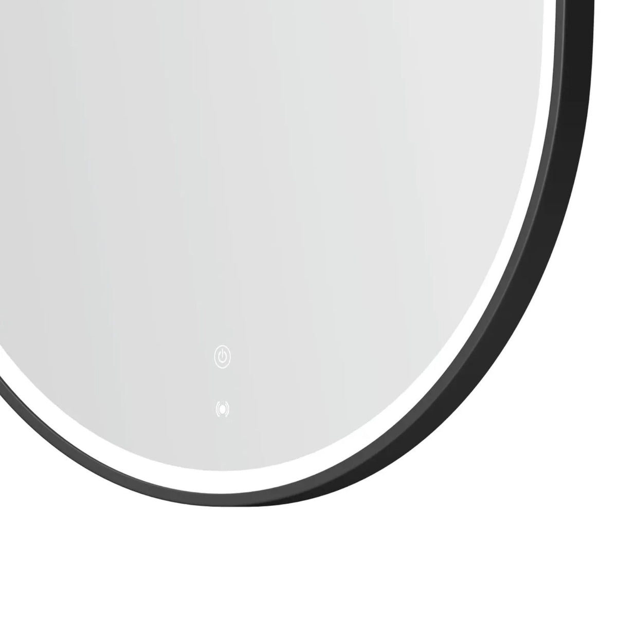 Bottom Corner Otti LED Noosa 900mm x 600mm Metal Frame Tuffi Mirror - Black LED-OVM9060B - The Blue Space