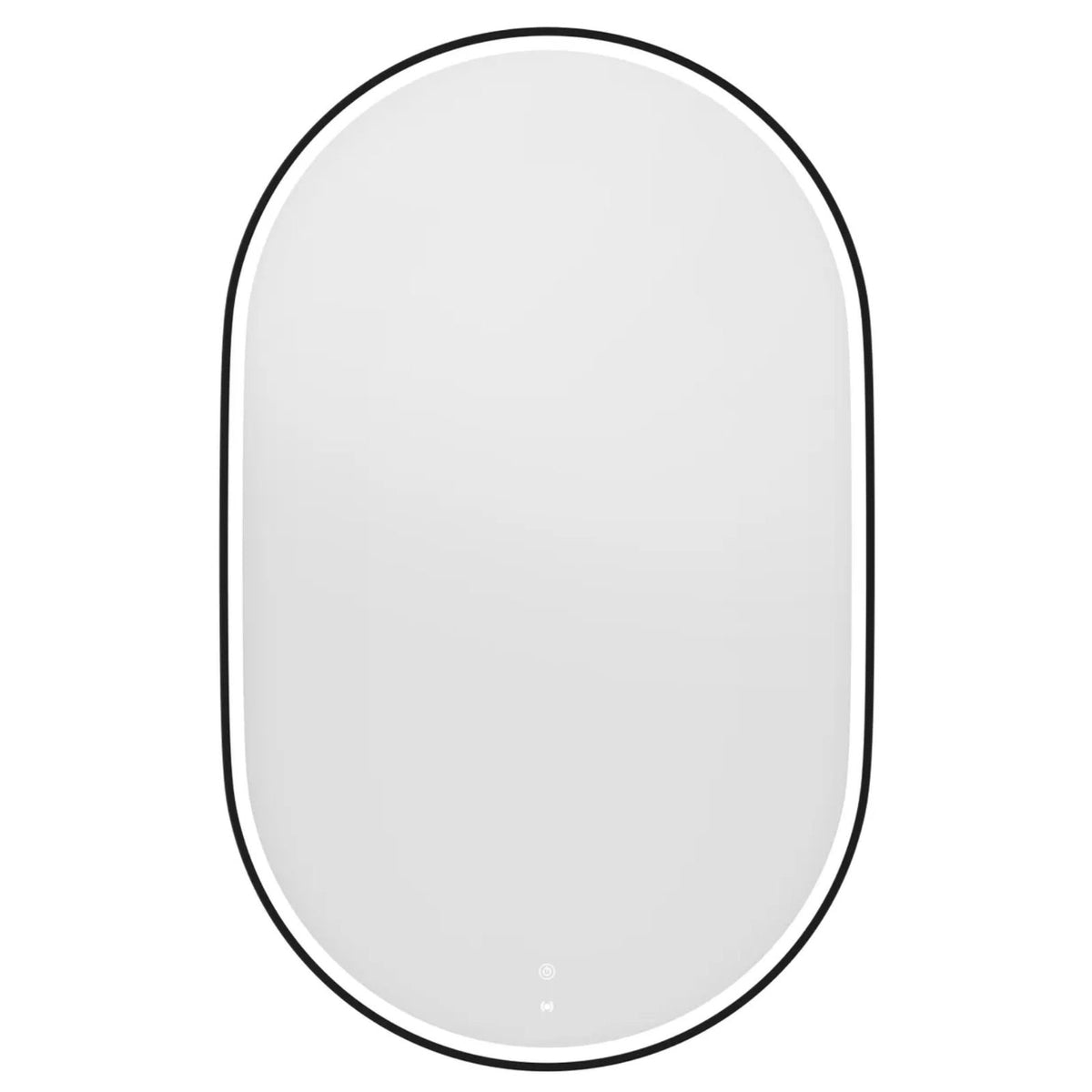Portrait Otti LED Noosa 900mm x 600mm Metal Frame Tuffi Mirror - Black LED-OVM9060B - The Blue Space